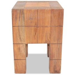 Tabouret bois d'acajou massif 