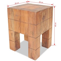 Tabouret bois d'acajou massif 