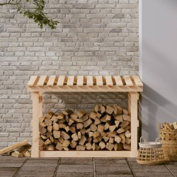 Support pour bois de chauffage 108x64,5x77 cm Bois de pin 