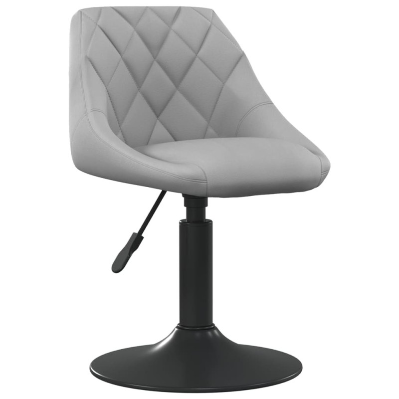 Chaise de salle à manger Gris clair Velours Chaise de salle à manger Gris clair Velours