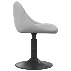 Chaise de salle à manger Gris clair Velours 