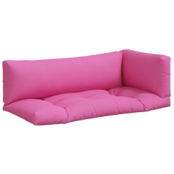 Coussins de palette lot de 3 rose tissu Oxford 