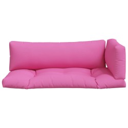 Coussins de palette lot de 3 rose tissu Oxford 