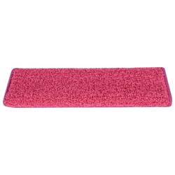 Tapis d'escalier 15 pcs 65x21x4 cm Rose 