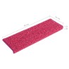 Tapis d'escalier 15 pcs 65x21x4 cm Rose 