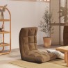 Chaise pliable de sol Marron Tissu 