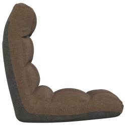 Chaise pliable de sol Marron Tissu 