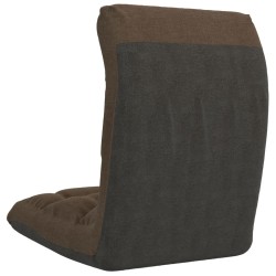 Chaise pliable de sol Marron Tissu 
