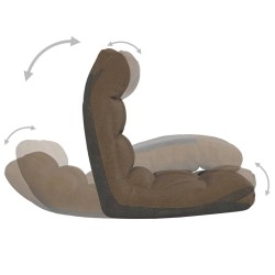 Chaise pliable de sol Marron Tissu 