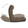 Chaise pliable de sol Marron Tissu 