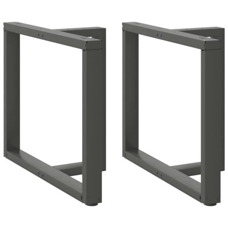 Pieds de table à manger en T 2 pièces Anthracite 90x35x(72-73) cm Acier 