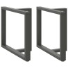 Pieds de table à manger en T 2 pièces Anthracite 90x35x(72-73) cm Acier 