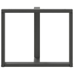 Pieds de table à manger en T 2 pièces Anthracite 90x35x(72-73) cm Acier 