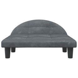 Lit pour chien gris foncé 70x52x30 cm velours 