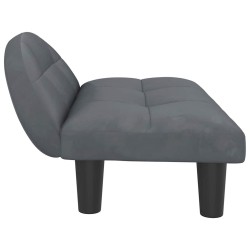 Lit pour chien gris foncé 70x52x30 cm velours 