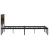 Cadre de lit en métal sans matelas chêne fumé 183x213 cm 