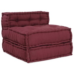 Pouf modulaire marron 70x70x54 tissu 