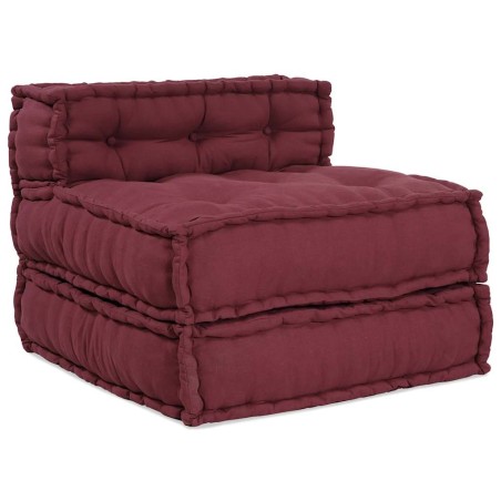 Pouf modulaire marron 70x70x54 tissu 