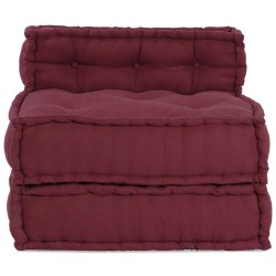 Pouf modulaire marron 70x70x54 tissu 