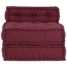 Pouf modulaire marron 70x70x54 tissu 