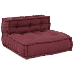 Pouf modulaire marron 70x70x54 tissu 