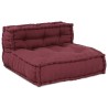 Pouf modulaire marron 70x70x54 tissu 