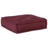 Pouf modulaire marron 70x70x54 tissu 