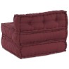 Pouf modulaire marron 70x70x54 tissu 