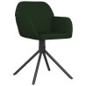 Chaises pivotantes à manger lot de 2 Vert foncé Velours 