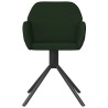 Chaises pivotantes à manger lot de 2 Vert foncé Velours 