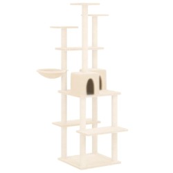 Arbre à chat avec griffoirs en sisal Crème 167 cm 