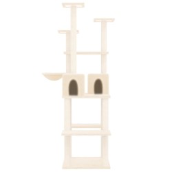 Arbre à chat avec griffoirs en sisal Crème 167 cm 