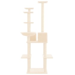 Arbre à chat avec griffoirs en sisal Crème 167 cm 