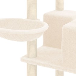 Arbre à chat avec griffoirs en sisal Crème 167 cm 