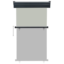 Auvent latéral de balcon 105x250 cm Gris 