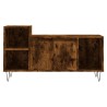 Meuble TV Chêne fumé 100x35x55 cm Bois d'ingénierie 