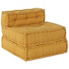 Pouf modulaire jaune 70x70x54 tissu 
