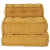 Pouf modulaire jaune 70x70x54 tissu 