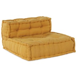 Pouf modulaire jaune 70x70x54 tissu 