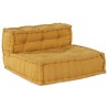 Pouf modulaire jaune 70x70x54 tissu 
