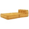 Pouf modulaire jaune 70x70x54 tissu 