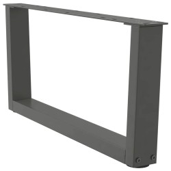 Pieds de table basse en forme de V, 2 pièces, anthracite, 70 x (30-31,3) cm, acier 