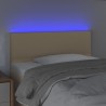 Tête de lit à LED Crème 80x5x78/88 cm Tissu 