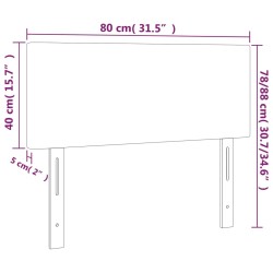 Tête de lit à LED Crème 80x5x78/88 cm Tissu 
