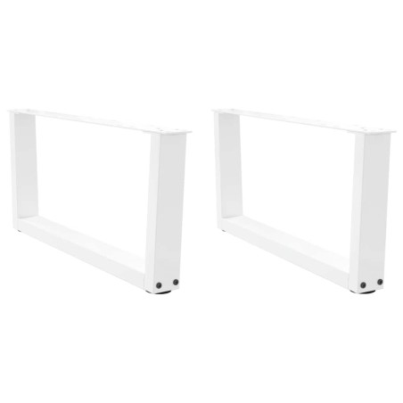 Pieds de table basse en forme de V, 2 pièces, blanc, 70 x (30-31,3) cm, acier 