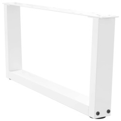 Pieds de table basse en forme de V, 2 pièces, blanc, 70 x (30-31,3) cm, acier 