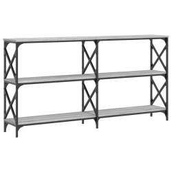 Table console sonoma gris 156x28x80,5 cm bois d'ingénierie 