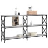 Table console sonoma gris 156x28x80,5 cm bois d'ingénierie 