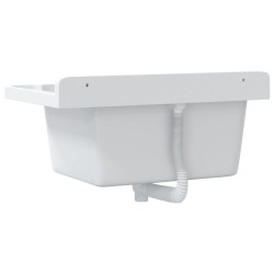 Évier utilitaire pour montage murale blanc 60x40x28 cm résine 
