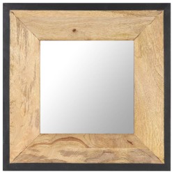 Miroir 50x50 cm Bois de manguier massif 